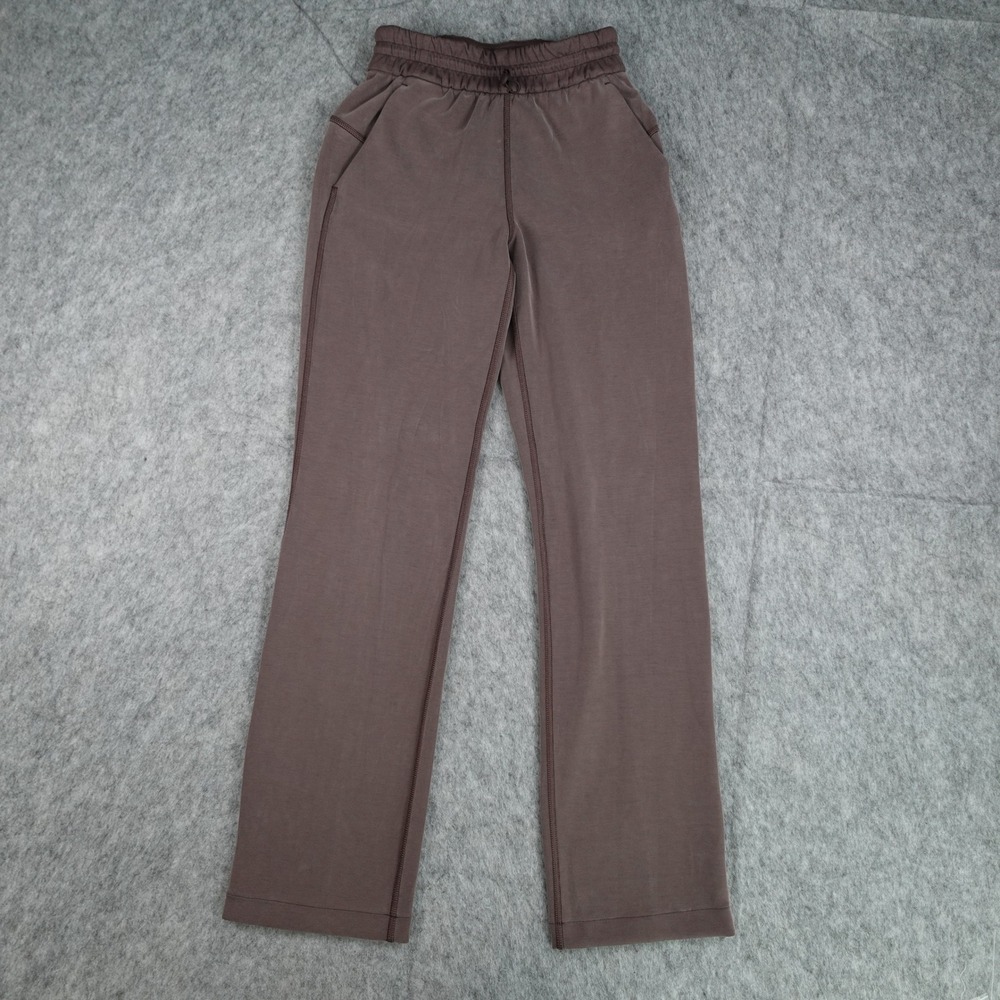 Lululemon Pant Women 0 Brown Softstreme Straight Leg High Rise Espresso Lounge